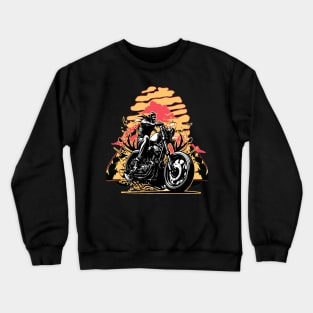 It's Time To Wake Up And Live  Motivational Inspirational Motorcycle Quotes Crewneck Sweatshirt